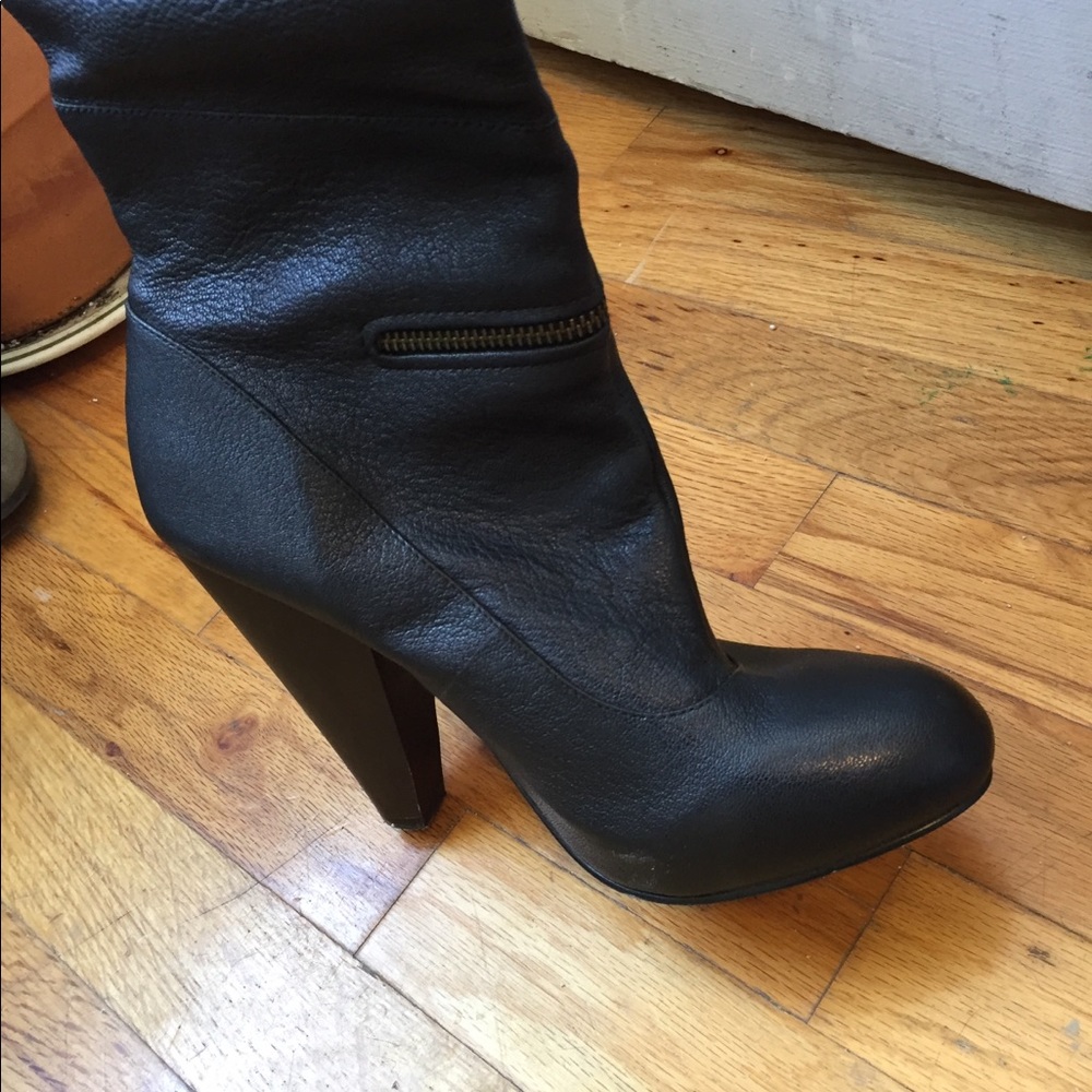 Black boots.